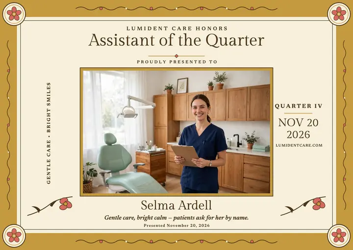 Gold phoenix assistant commendation certificate template