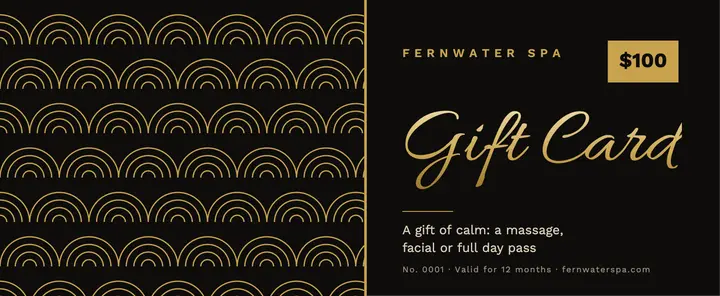 Gold spa gift card template