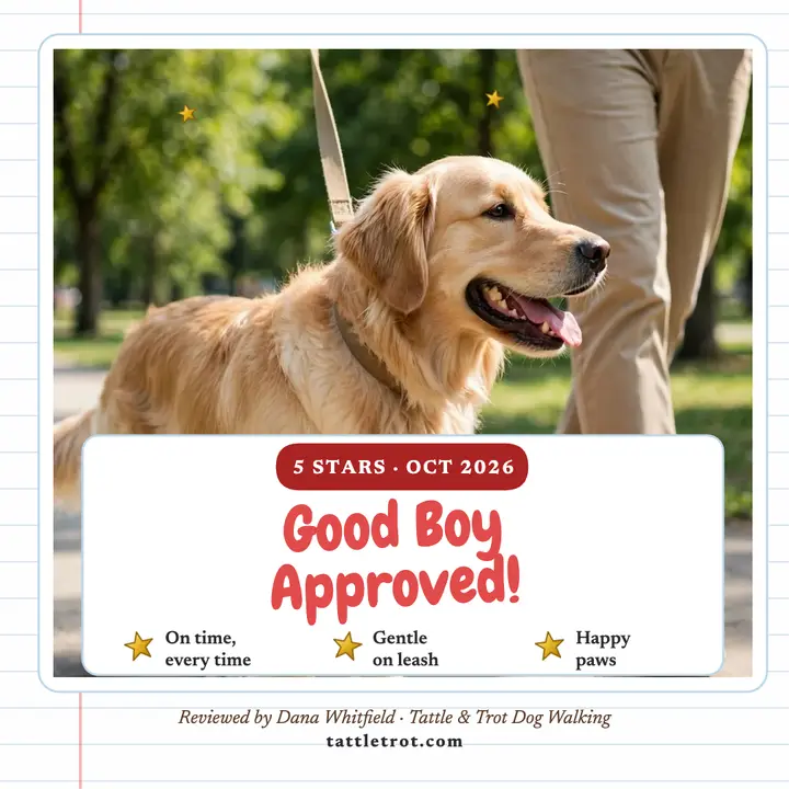 Tattle and Trot five-star walker review template
