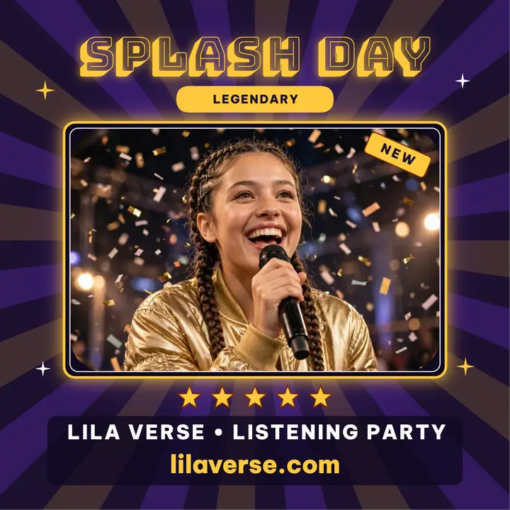 Lila Verse Splash Day single drop cover template