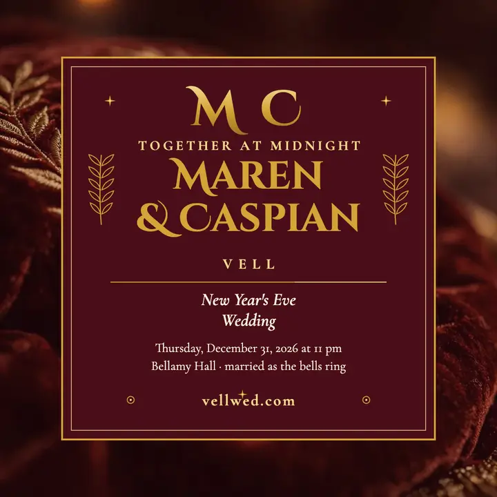 Maren and Caspian midnight gold wedding template