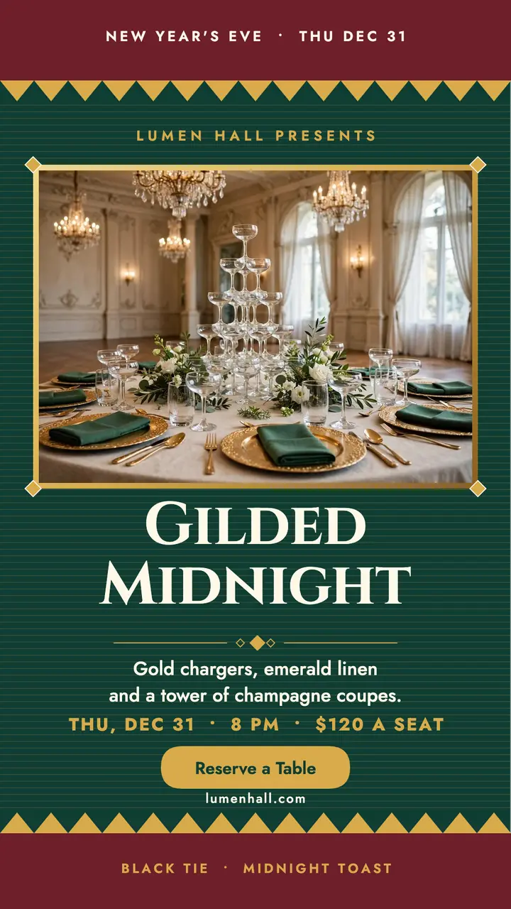 Lumen Hall New Year gala story template