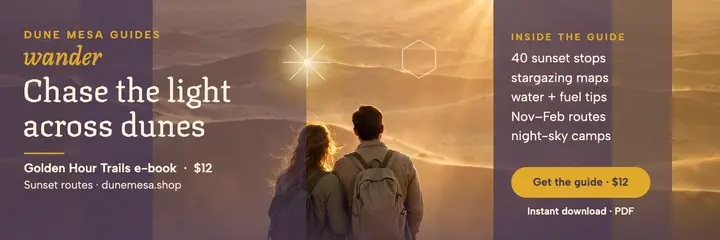 Dune Mesa golden hour trails x-header template