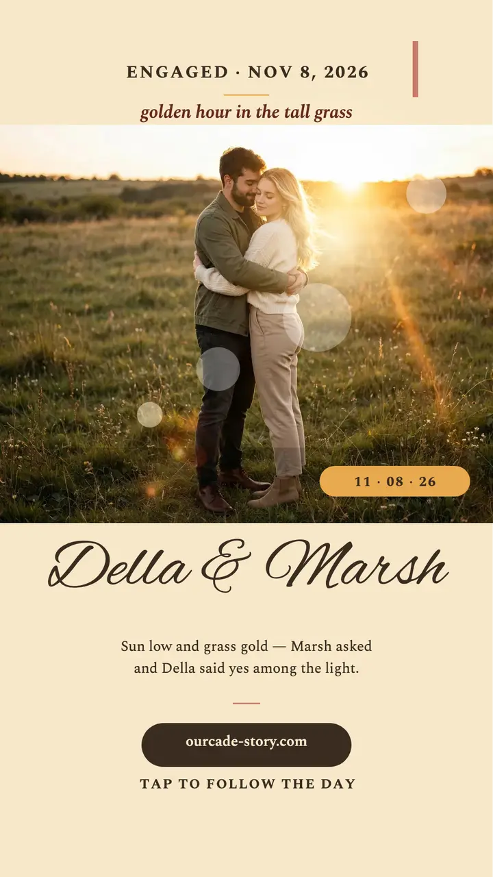 Della and Marsh golden field engagement template