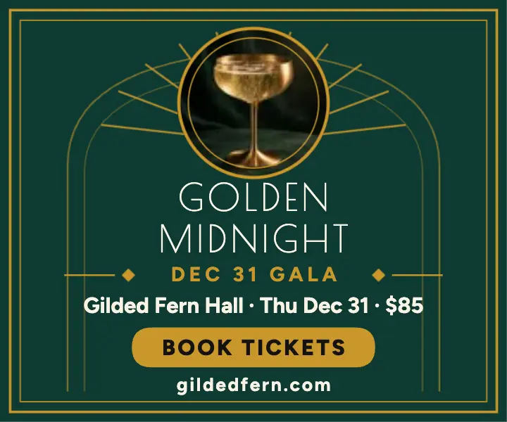 Golden Midnight gala ad template
