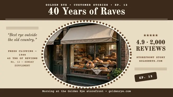 Golden Rye bakery stories thumbnail template