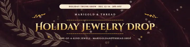Marigold and Thread holiday jewelry banner template