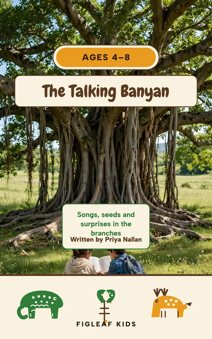 Talking Banyan kids ebook cover: kids ebook cover template