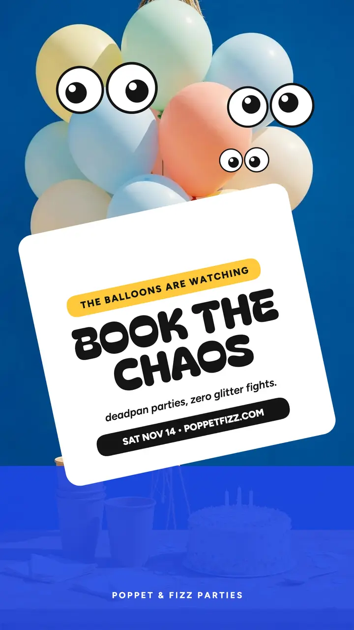 Poppet and Fizz googly party story template