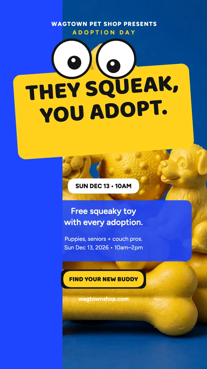 Wagtown adoption day googly toy story template