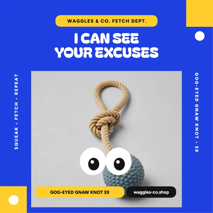 Waggles fetch toy googly eye post template
