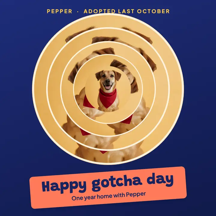 Second Chance Paws gotcha day twisted ring post template