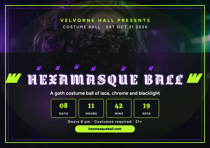 Hexmasque goth ball countdown certificate: goth ball countdown certificate template