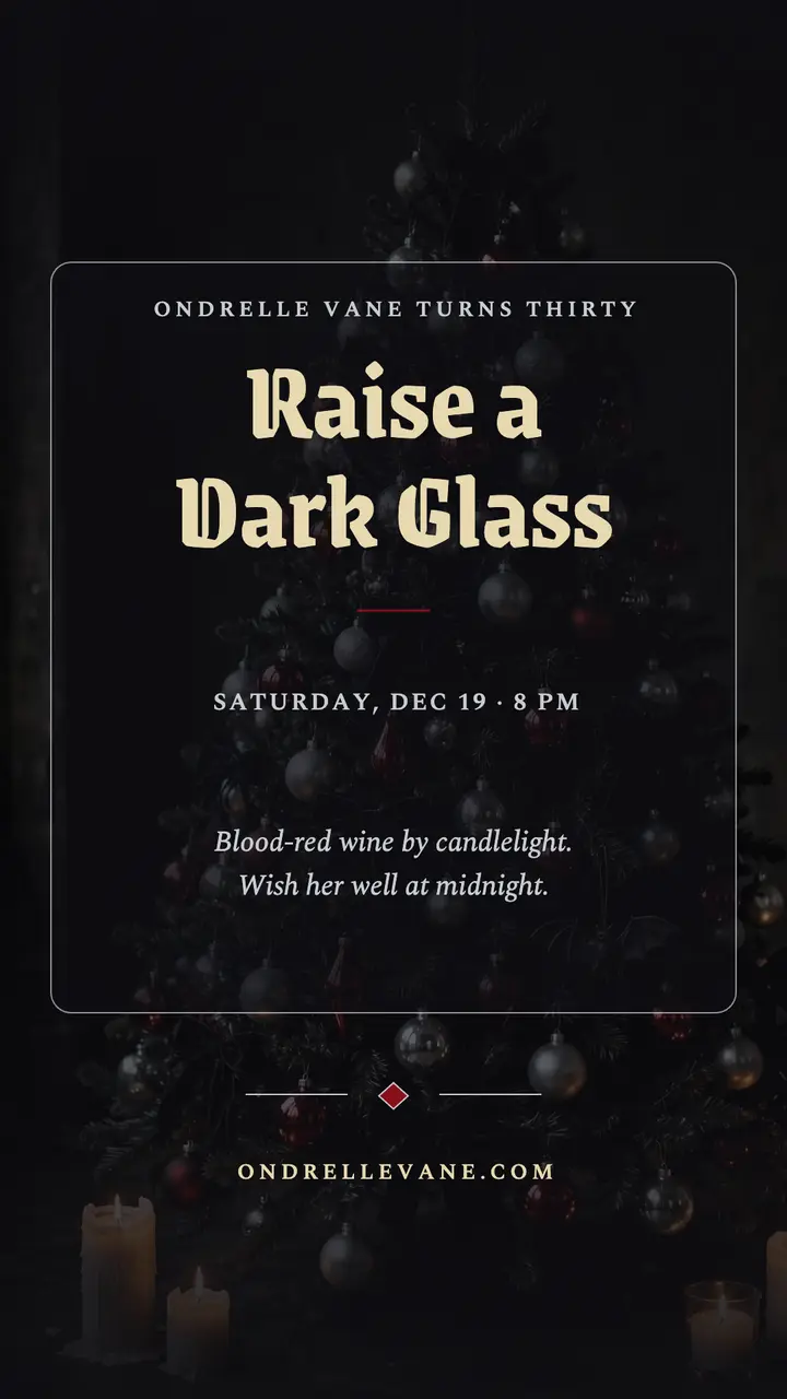 Ondrelle's gothmas birthday toast story template