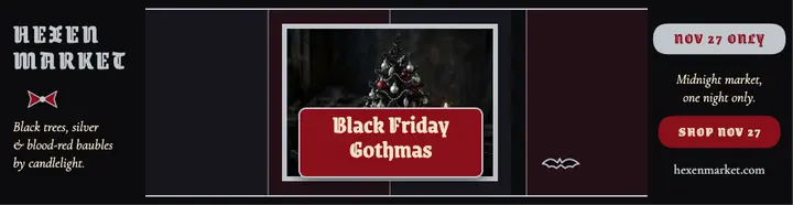 Hexen Market Gothmas Friday billboard: black friday sale billboard template