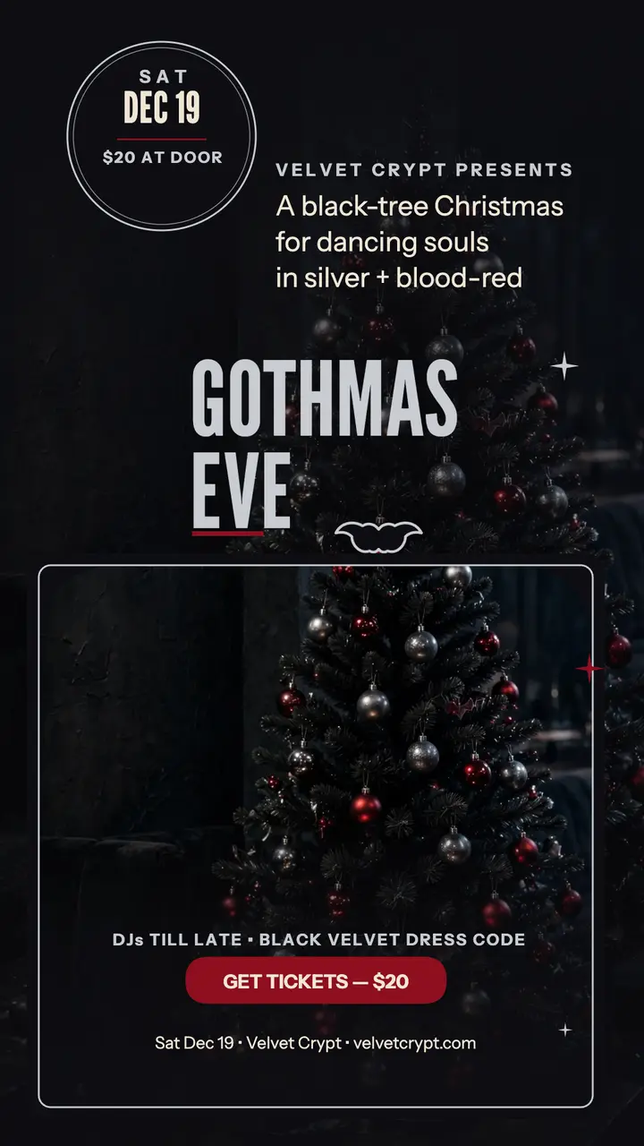 Velvet Crypt Gothmas Eve story template
