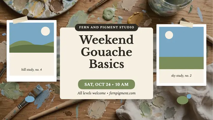 Weekend gouache basics thumbnail template