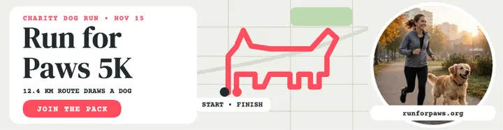 Run for Paws charity dog run billboard template