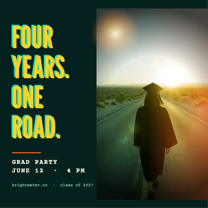 Brightwater grad road trip party post template