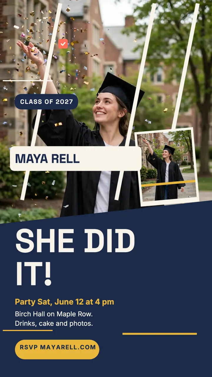 Maya Rell graduation shard story template