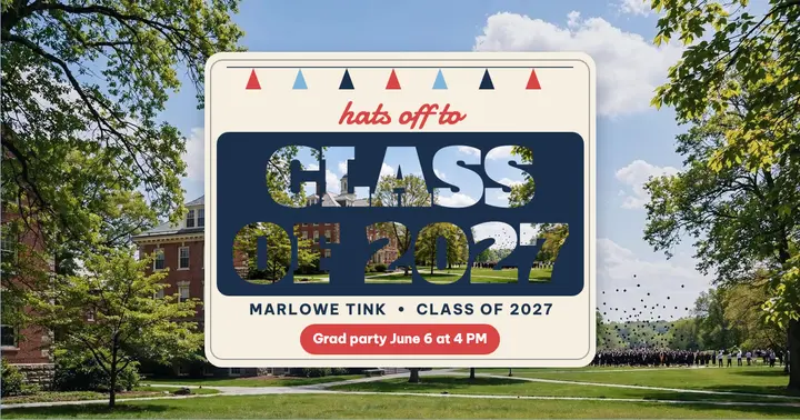 Marlowe Tink graduation class photo letters post template