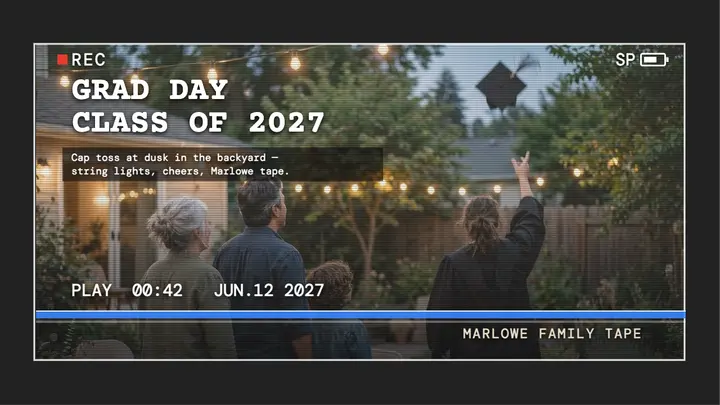 Marlowe graduation day camcorder thumbnail template