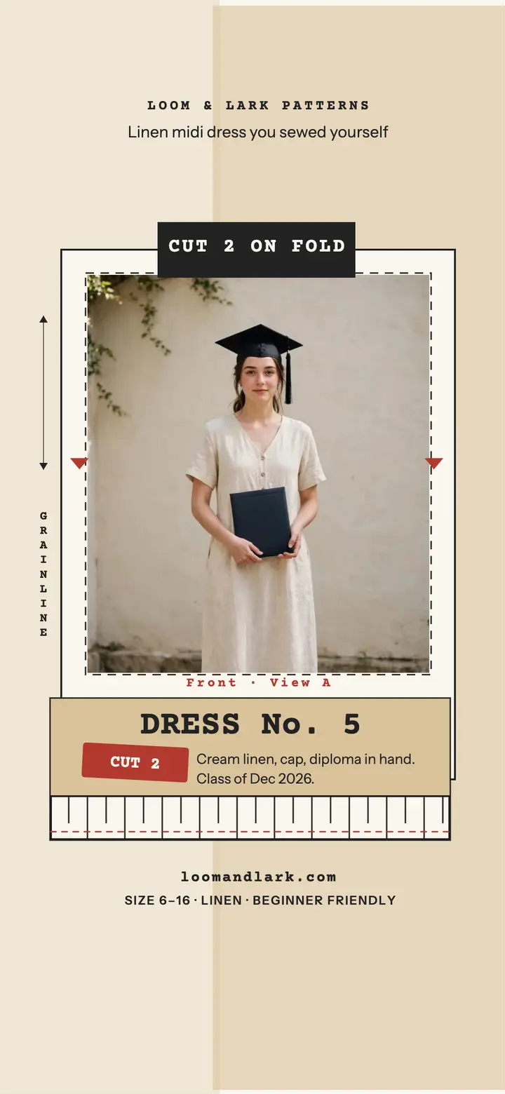 Linen grad dress pattern wallpaper: graduation dress wallpaper template