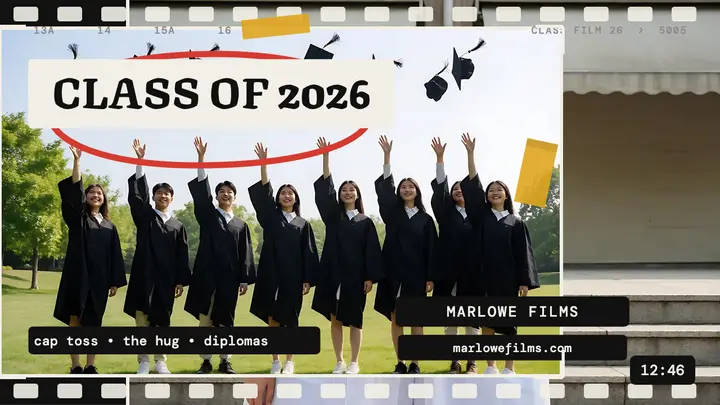 Marlowe Films graduation contact sheet thumbnail template