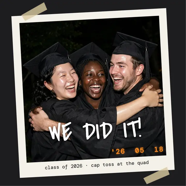 We did it graduation snapshot template