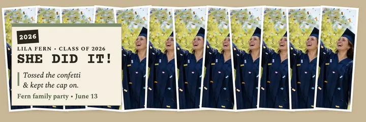 Lila Fern graduation joiner header template