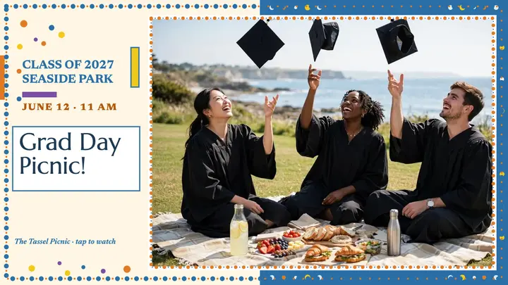 The Tassel Picnic graduation thumbnail template