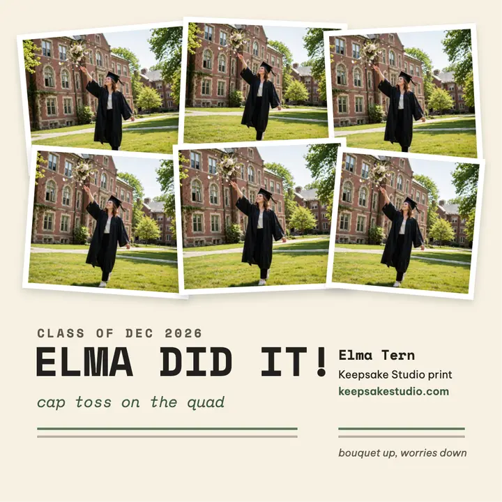 Elma graduation quad joiner print template