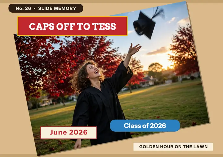 Tess graduation slide memory card template