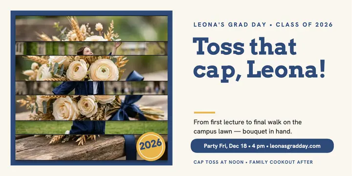 Leona's grad day woven post template