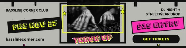 Bassline Corner DJ night throw-up billboard template