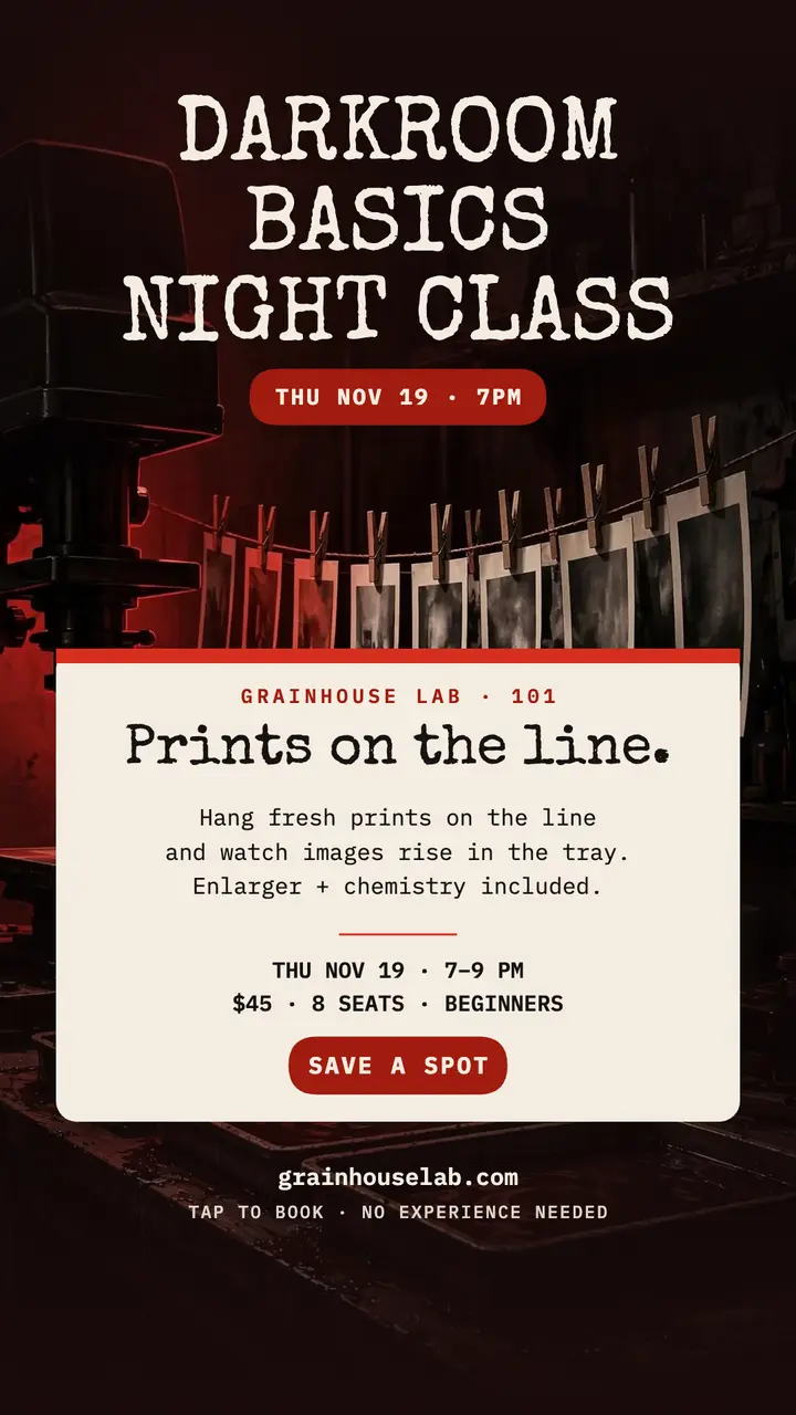 Grainhouse Lab darkroom basics night template