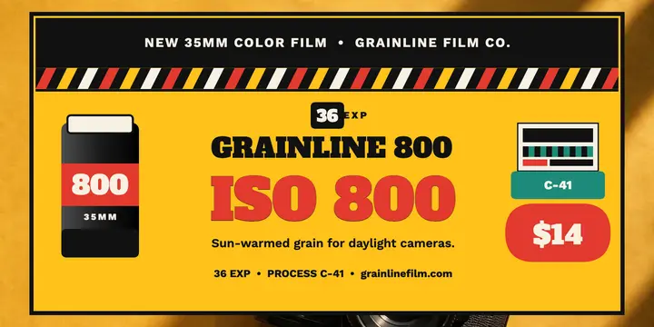 Grainline 800 film launch post template