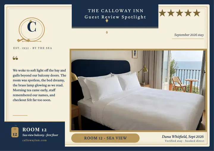 Calloway Inn guest review spotlight template