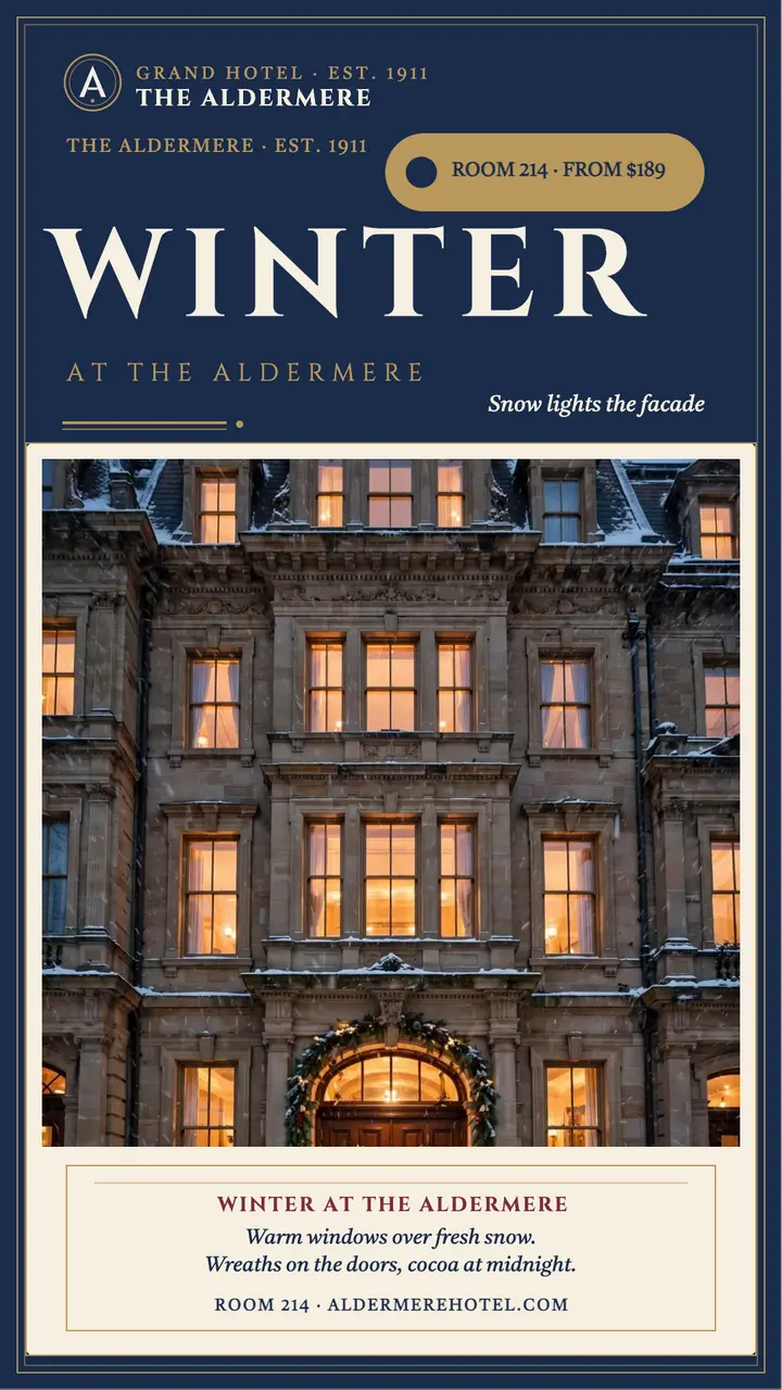 Aldermere winter hotel story template
