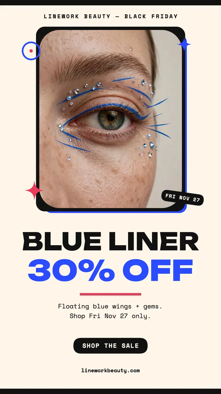 Linework Beauty Black Friday liner sale story template