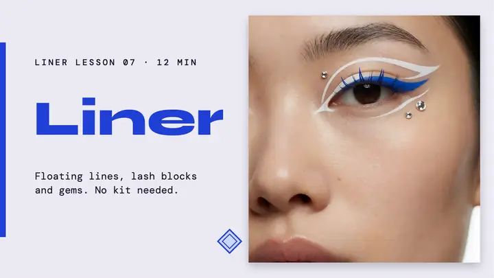 Floating graphic liner tutorial template
