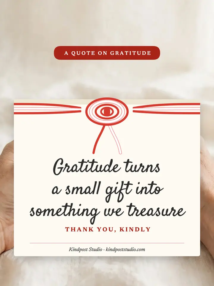 Gratitude knot quote portrait: gratitude quote card template