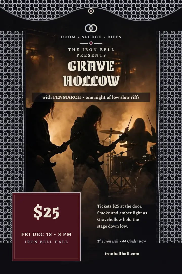 Gravehollow doom night poster at Iron Bell template