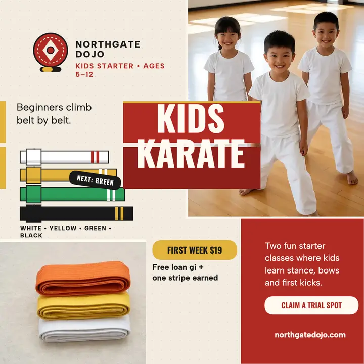 Northgate Dojo kids karate starter post template