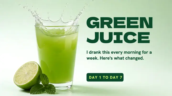 Green juice week thumbnail template