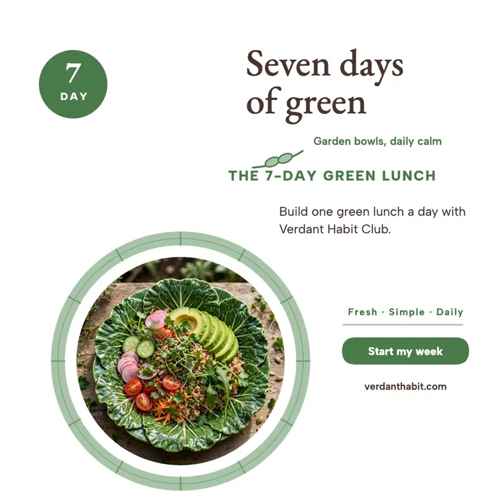 Verdant Habit Club green lunch post template