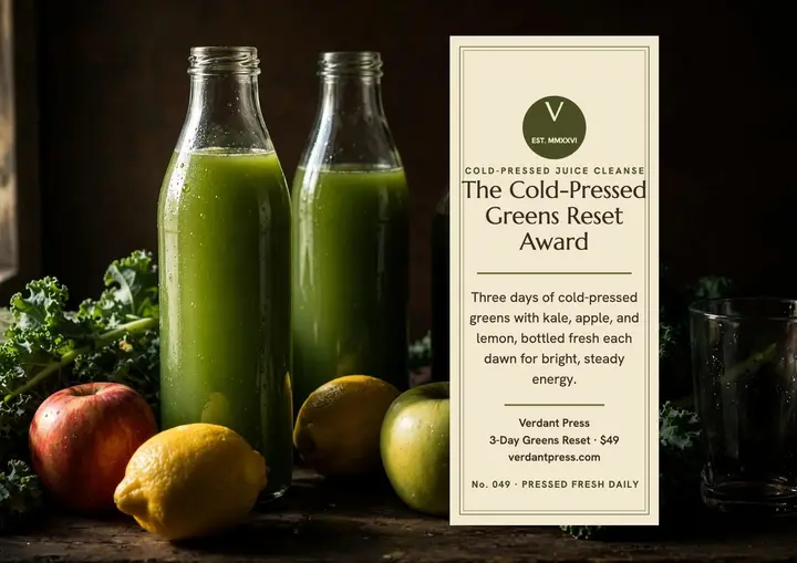 Verdant Press greens reset award template