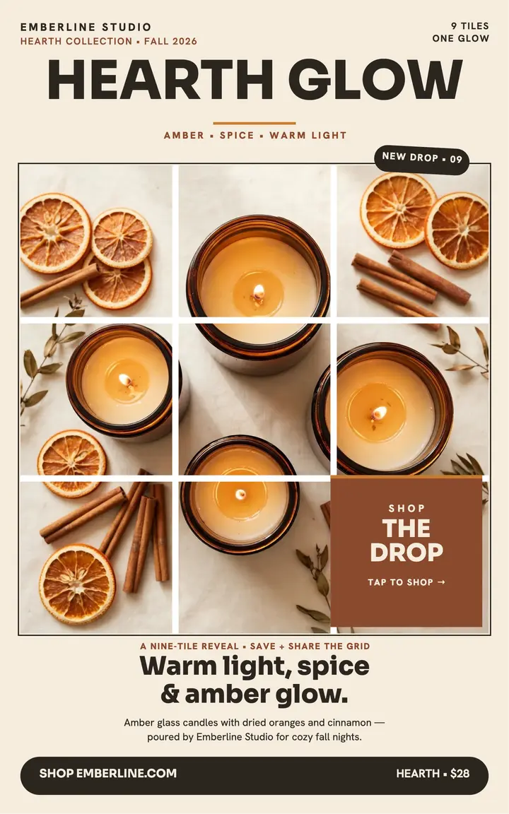 Emberline candle launch grid reveal ebook: candle launch ebook template