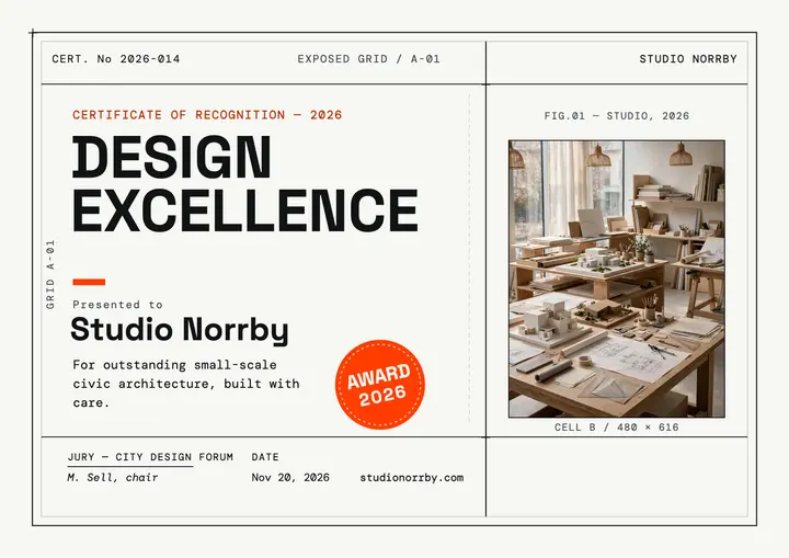 Studio Norrby design excellence award template