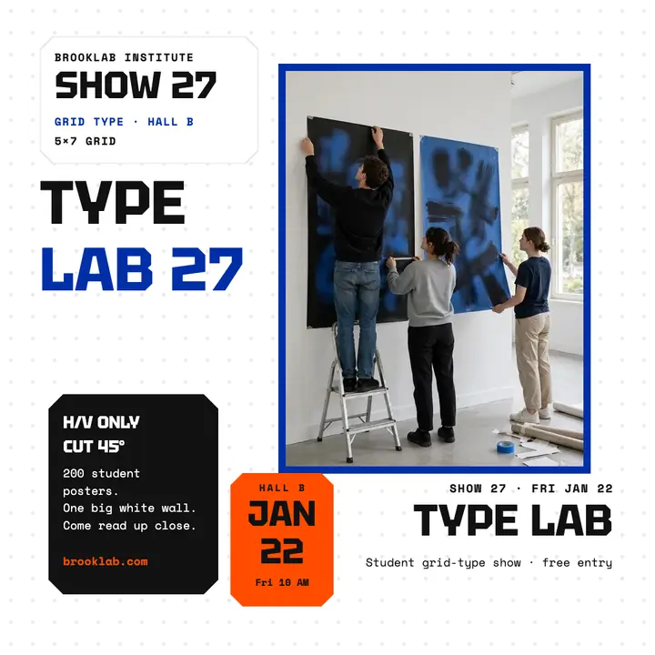 Brooklab Type Lab exhibition poster template